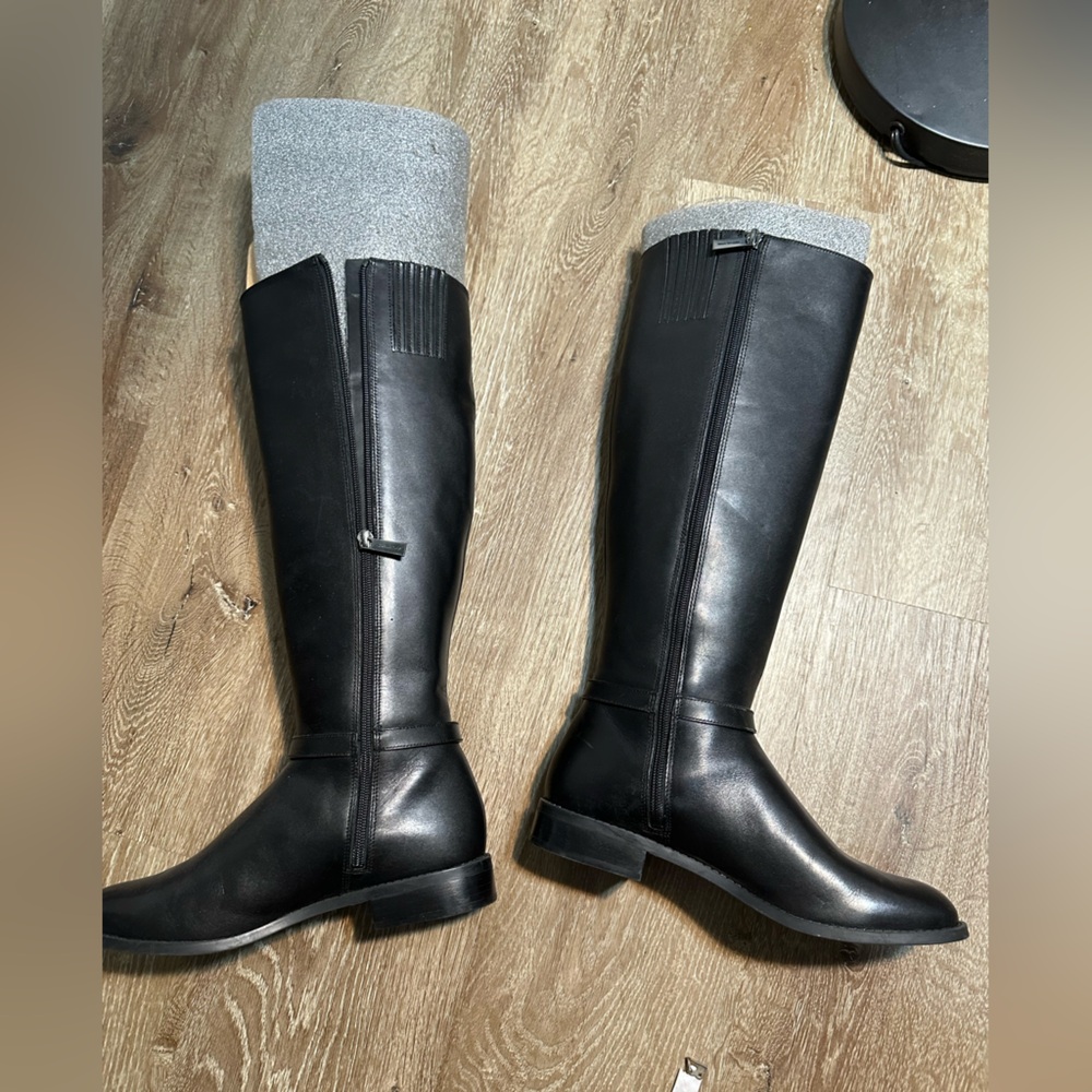 Michael Kors black Leather Arley Riding Boots women size 8.5 - Picture 5 of 8